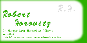 robert horovitz business card