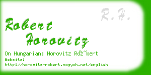 robert horovitz business card